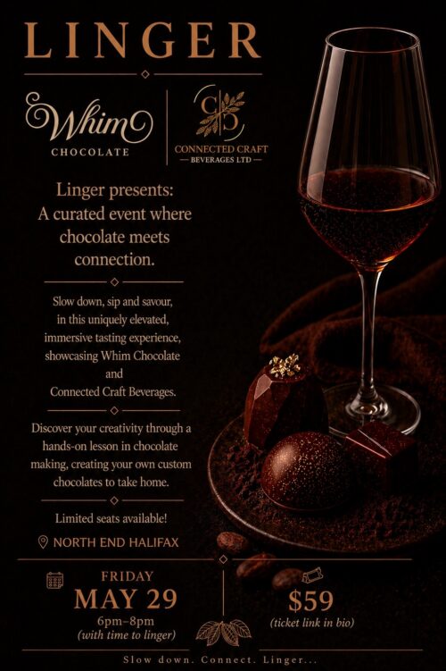 Linger with Whim Chocolates & Connected Craft Beverages image