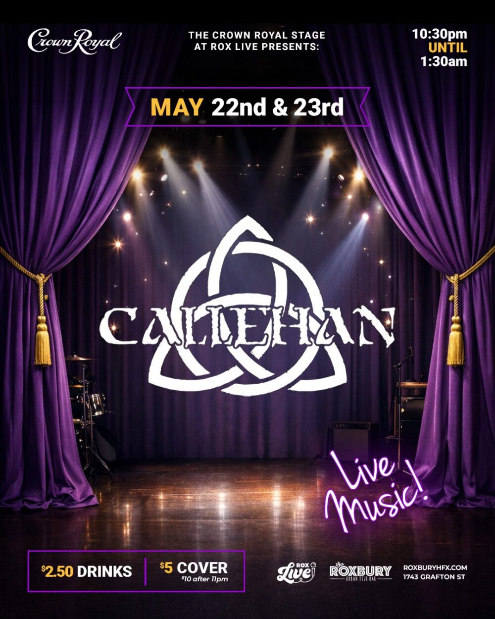 CALLEHAN hits the Crown Royal Stage at Rox Live image