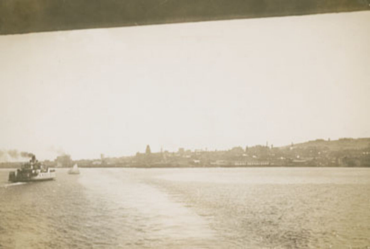 Historic view of Halifax Harbour from the Halifax Ferry Service route between Dartmouth and Halifax. Photo via Nova Scotia Archives.