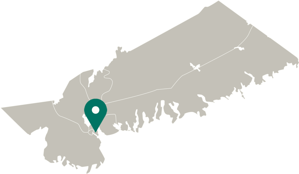 Map with points outlining the itinerary